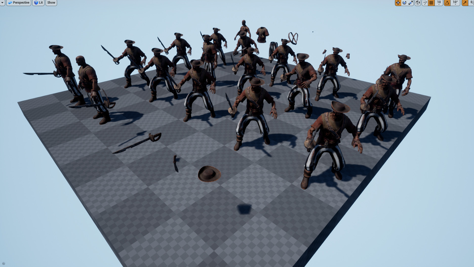 PIRATE UNDEAD 9 Low-poly 3D model_16