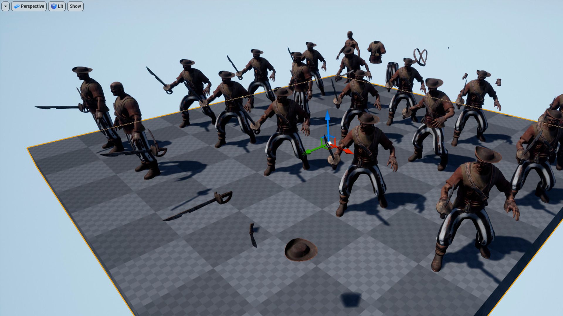 PIRATE UNDEAD 9 Low-poly 3D model_19