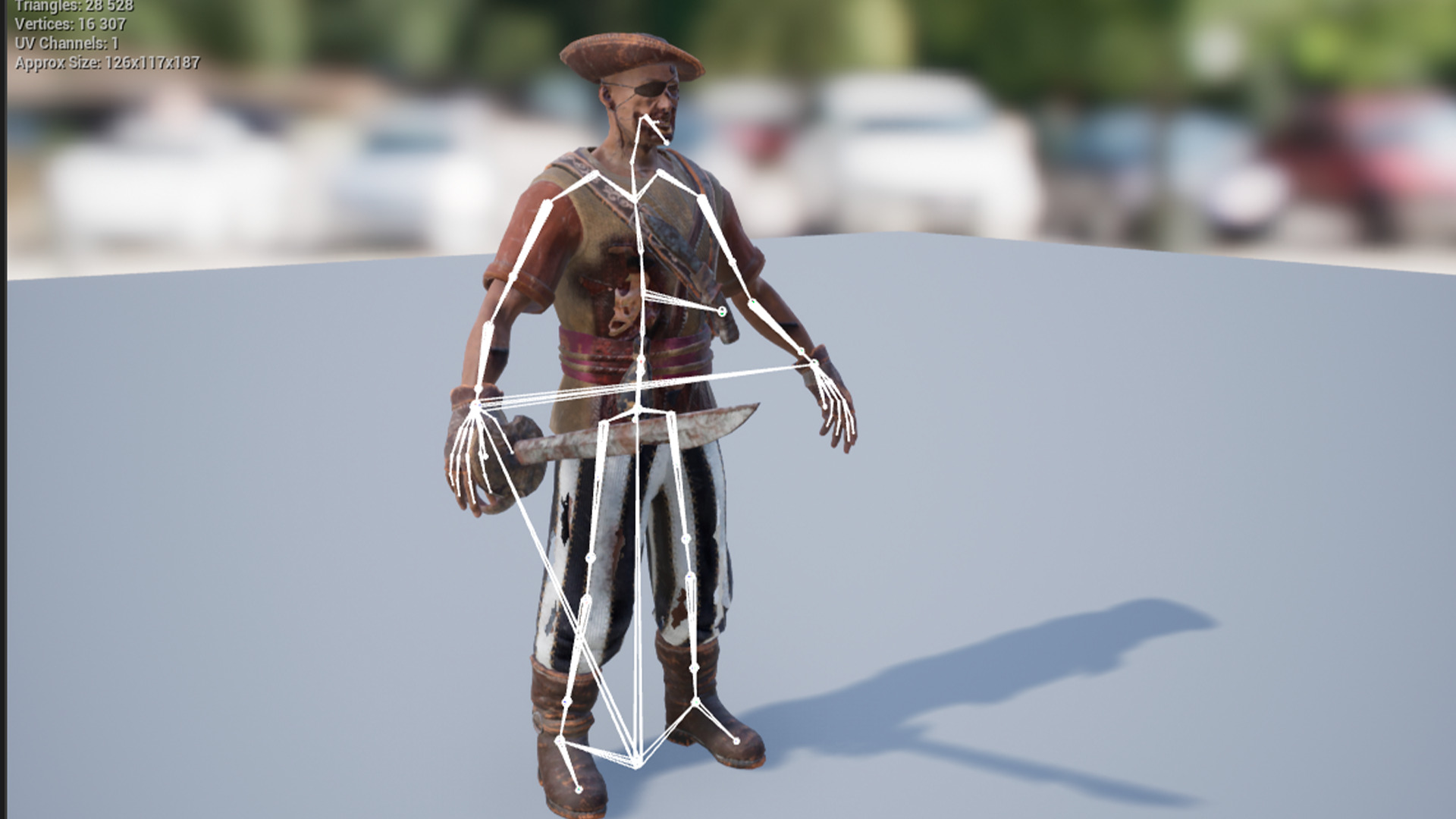PIRATE UNDEAD 9 Low-poly 3D model_14