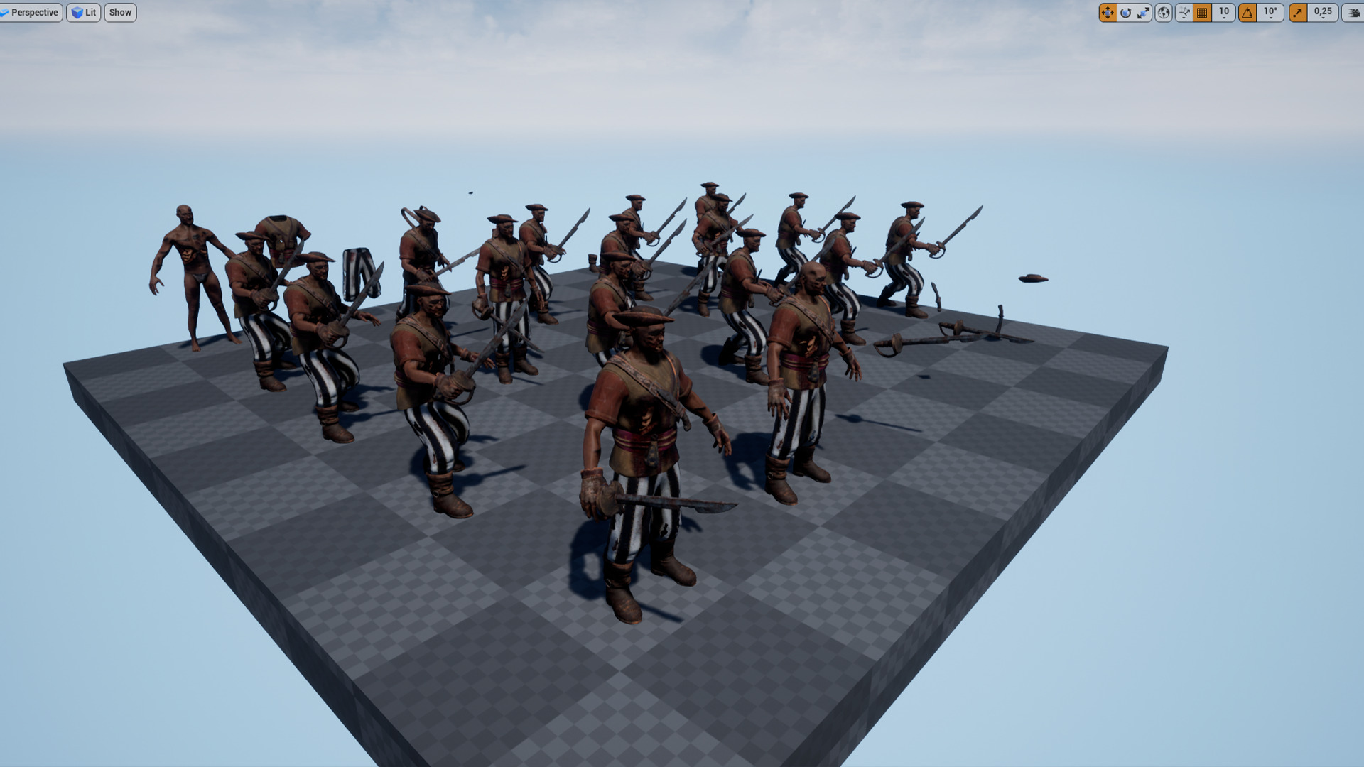 PIRATE UNDEAD 9 Low-poly 3D model_17