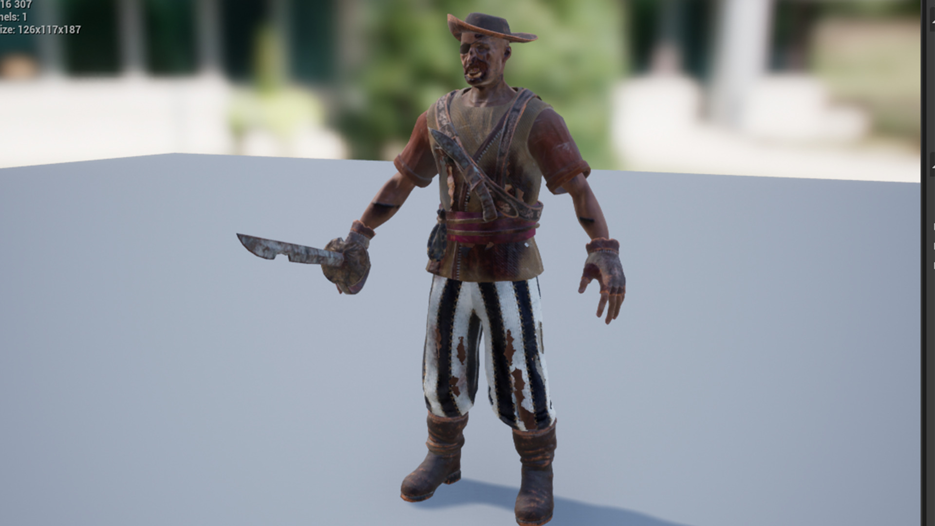PIRATE UNDEAD 9 Low-poly 3D model_15