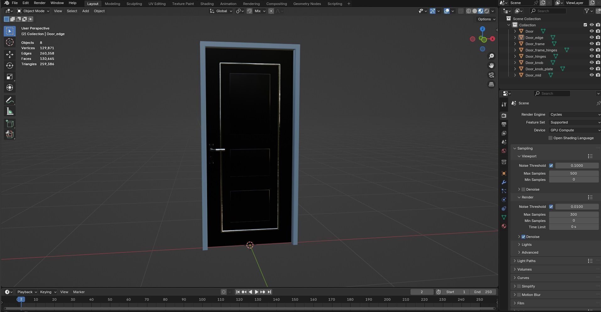 Door Design CG64 3D model_12