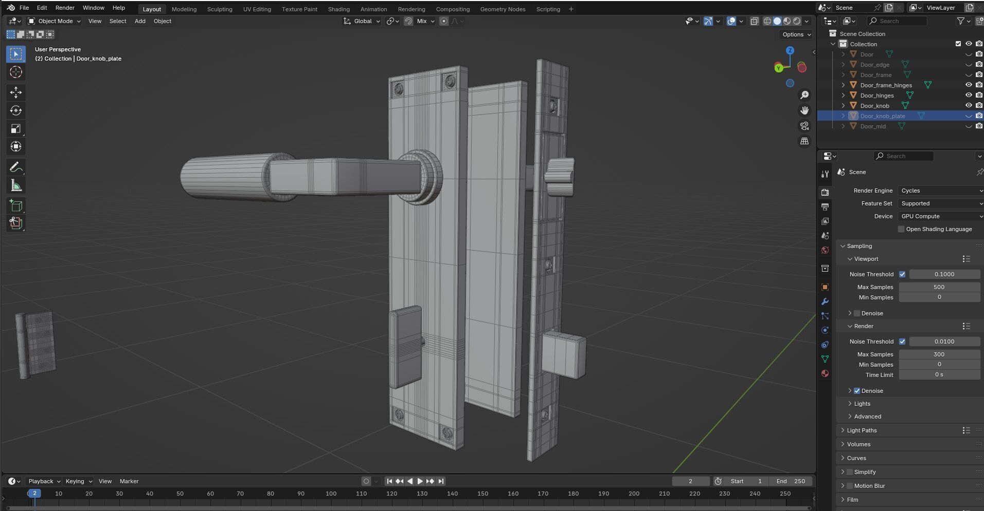 Door Design CG64 3D model_7