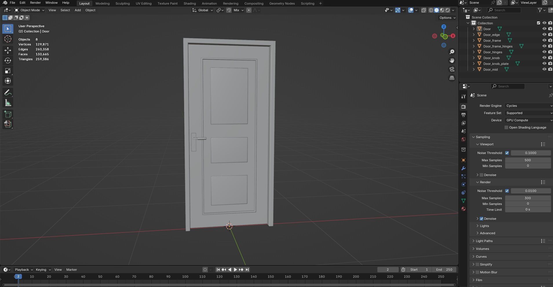 Door Design CG64 3D model_11