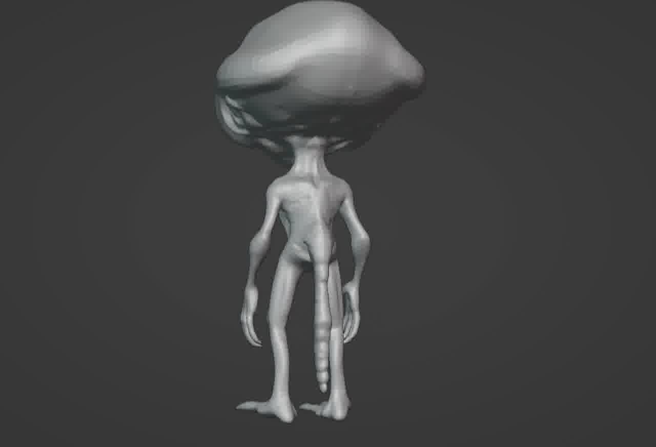 Realistic Gray Alien 3D print model_25