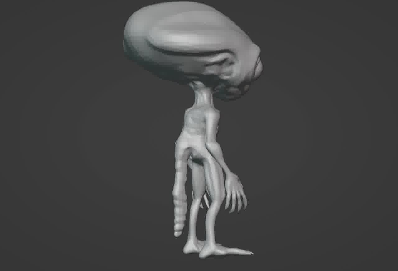 Realistic Gray Alien 3D print model_16