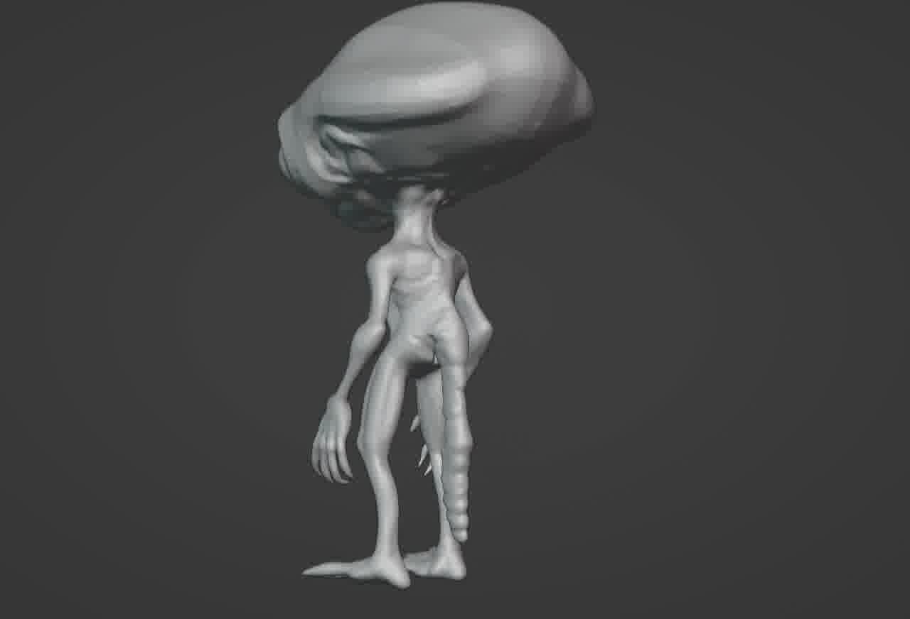 Realistic Gray Alien 3D print model_28