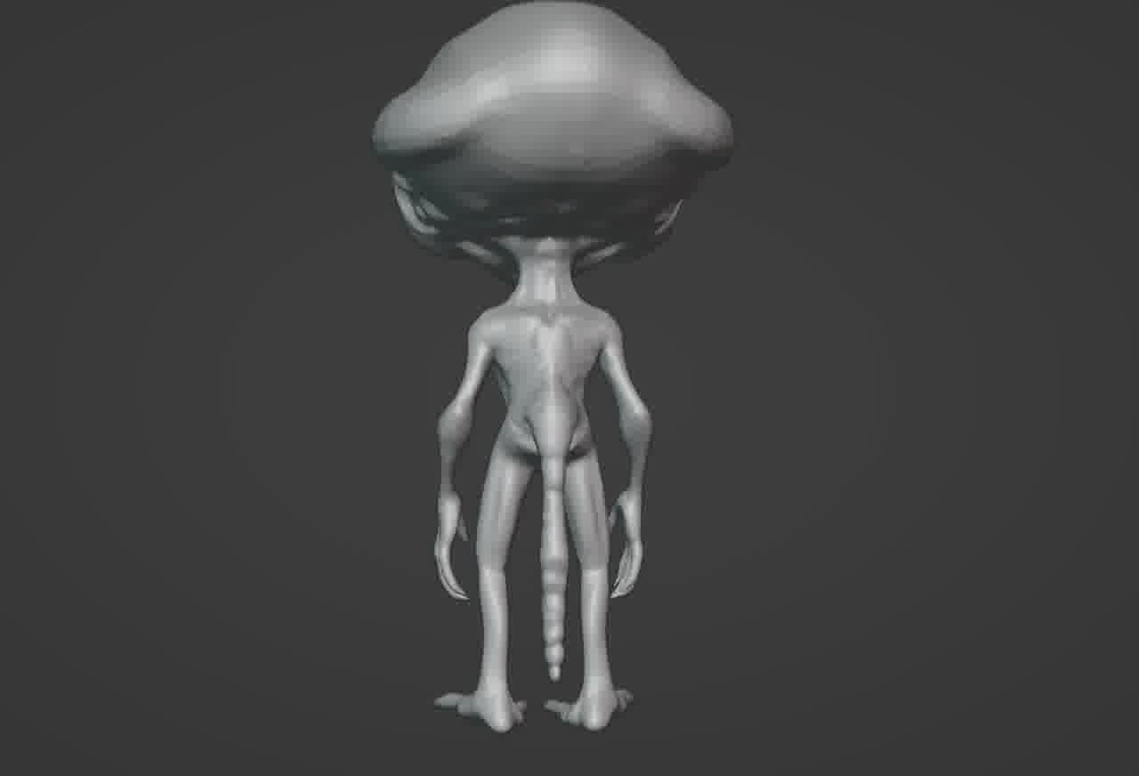 Realistic Gray Alien 3D print model_24