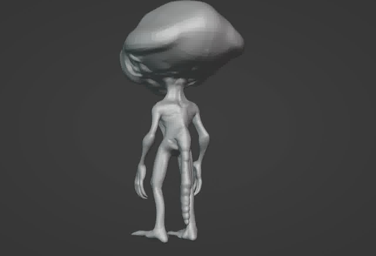 Realistic Gray Alien 3D print model_26