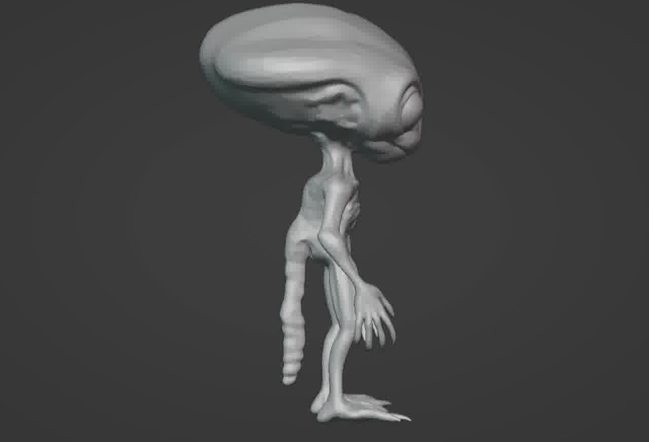 Realistic Gray Alien 3D print model_14