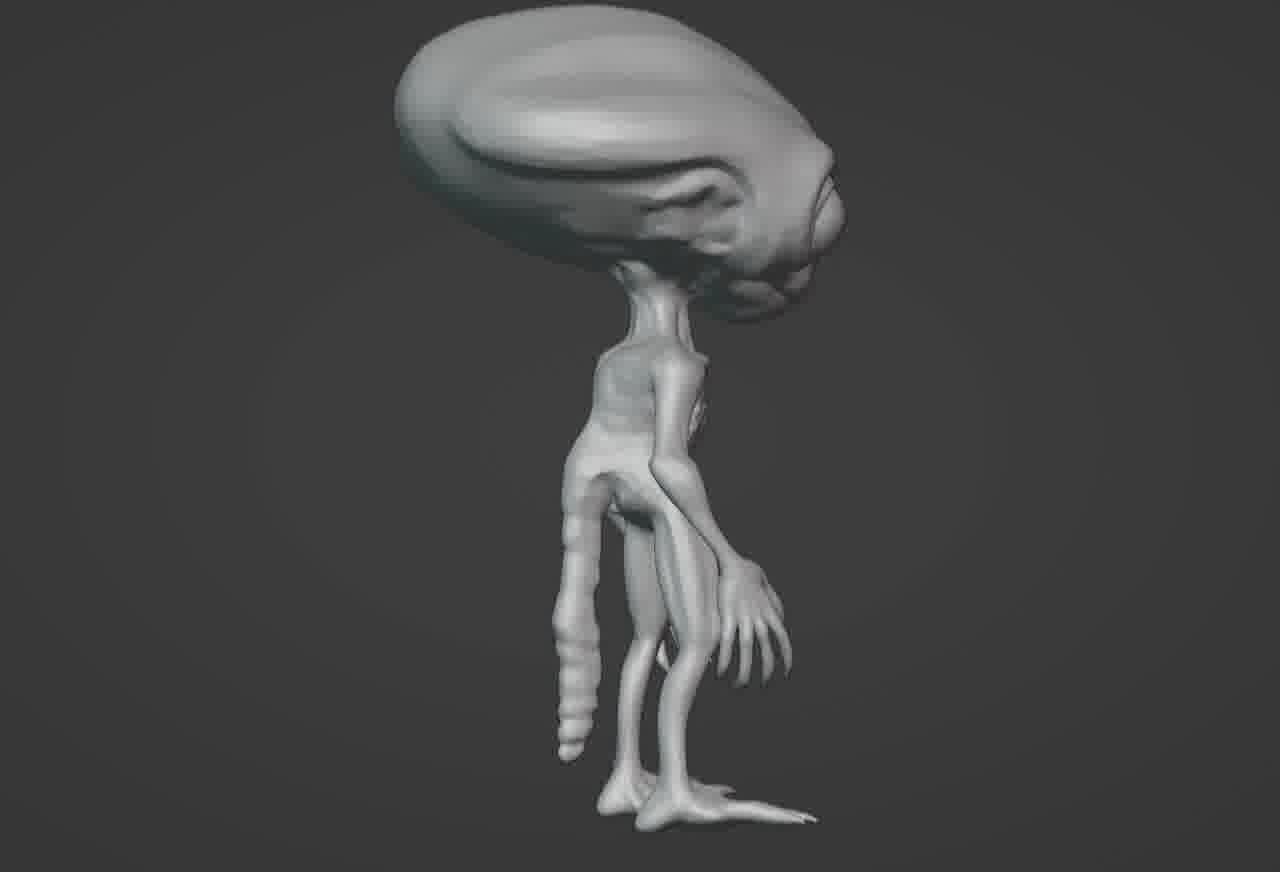 Realistic Gray Alien 3D print model_15