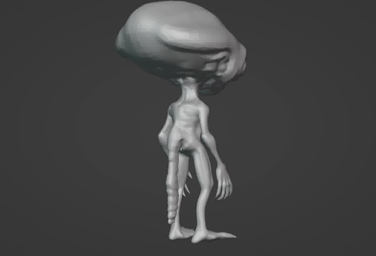 Realistic Gray Alien 3D print model_18