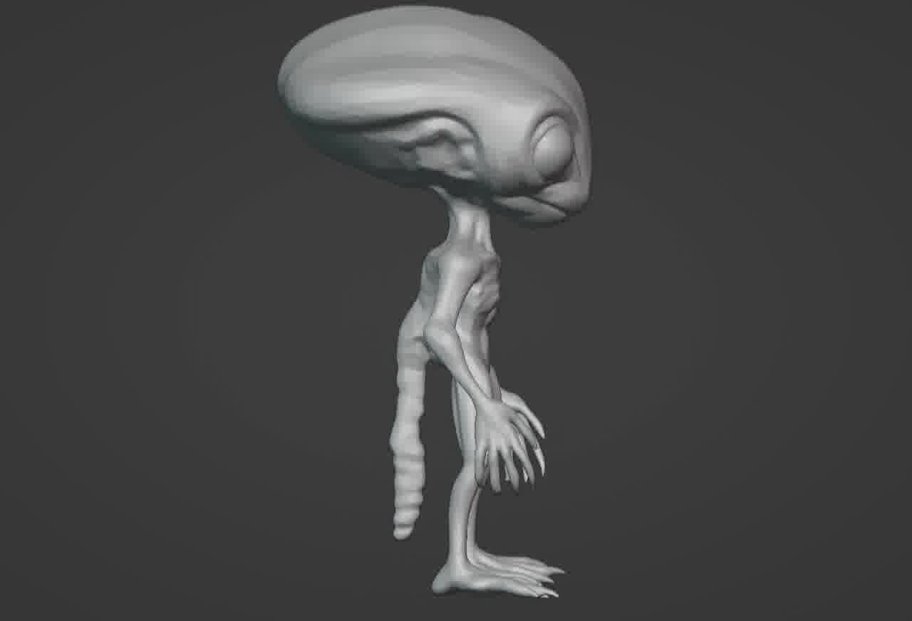 Realistic Gray Alien 3D print model_12