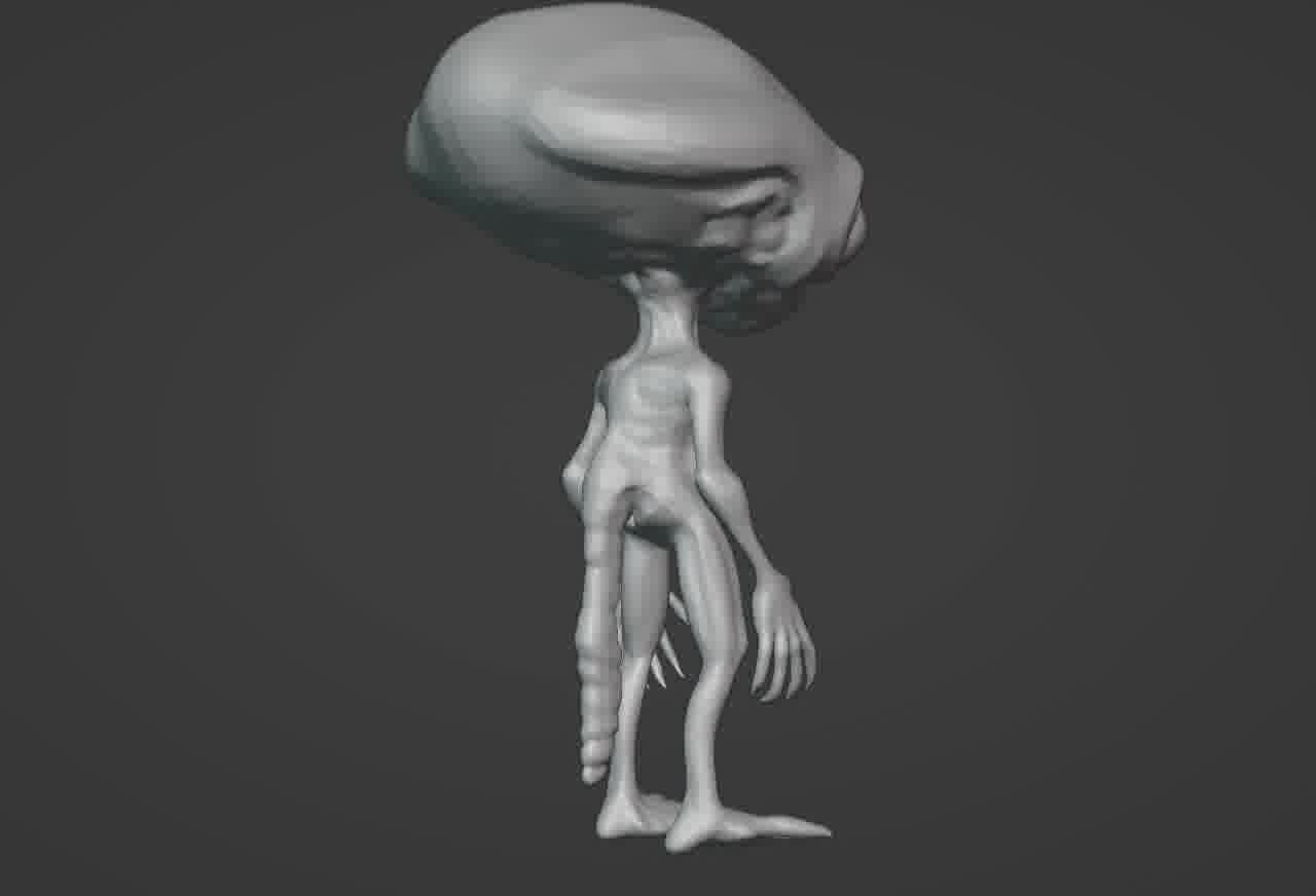 Realistic Gray Alien 3D print model_17