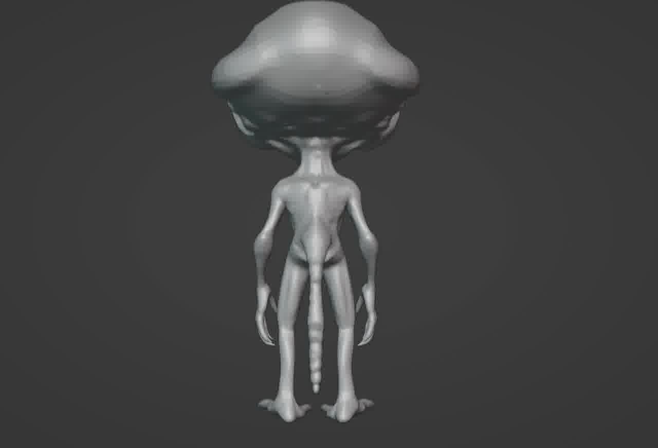 Realistic Gray Alien 3D print model_23