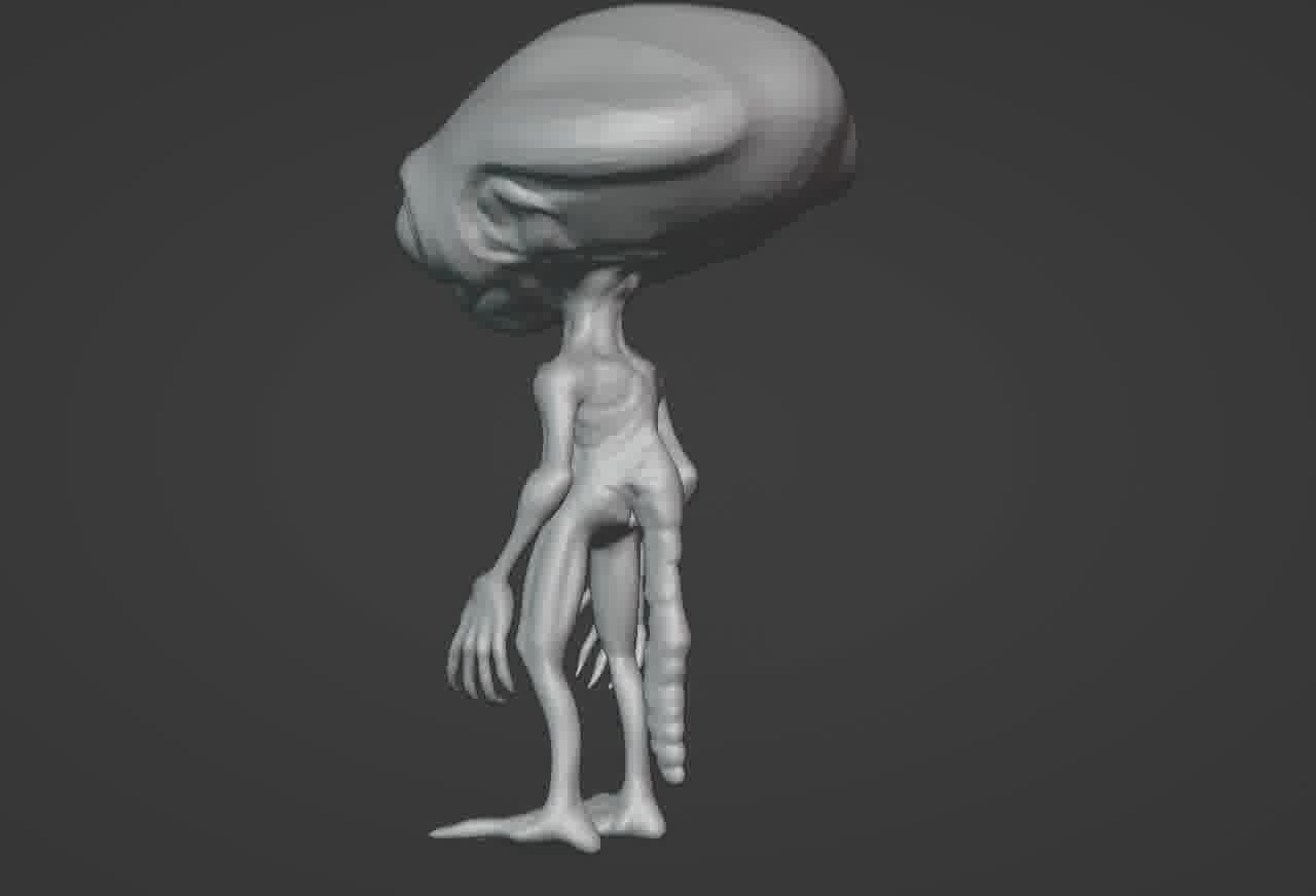 Realistic Gray Alien 3D print model_29