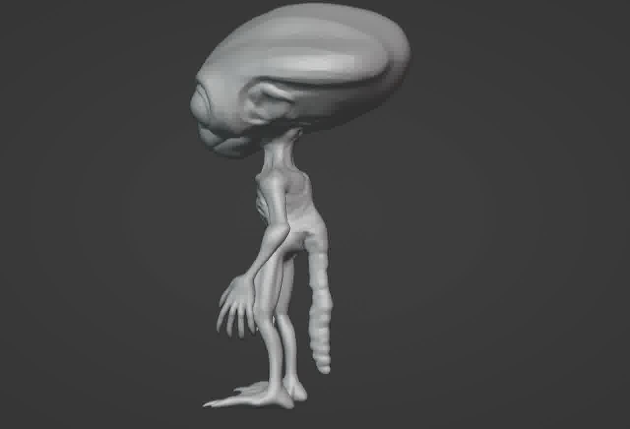 Realistic Gray Alien 3D print model_32