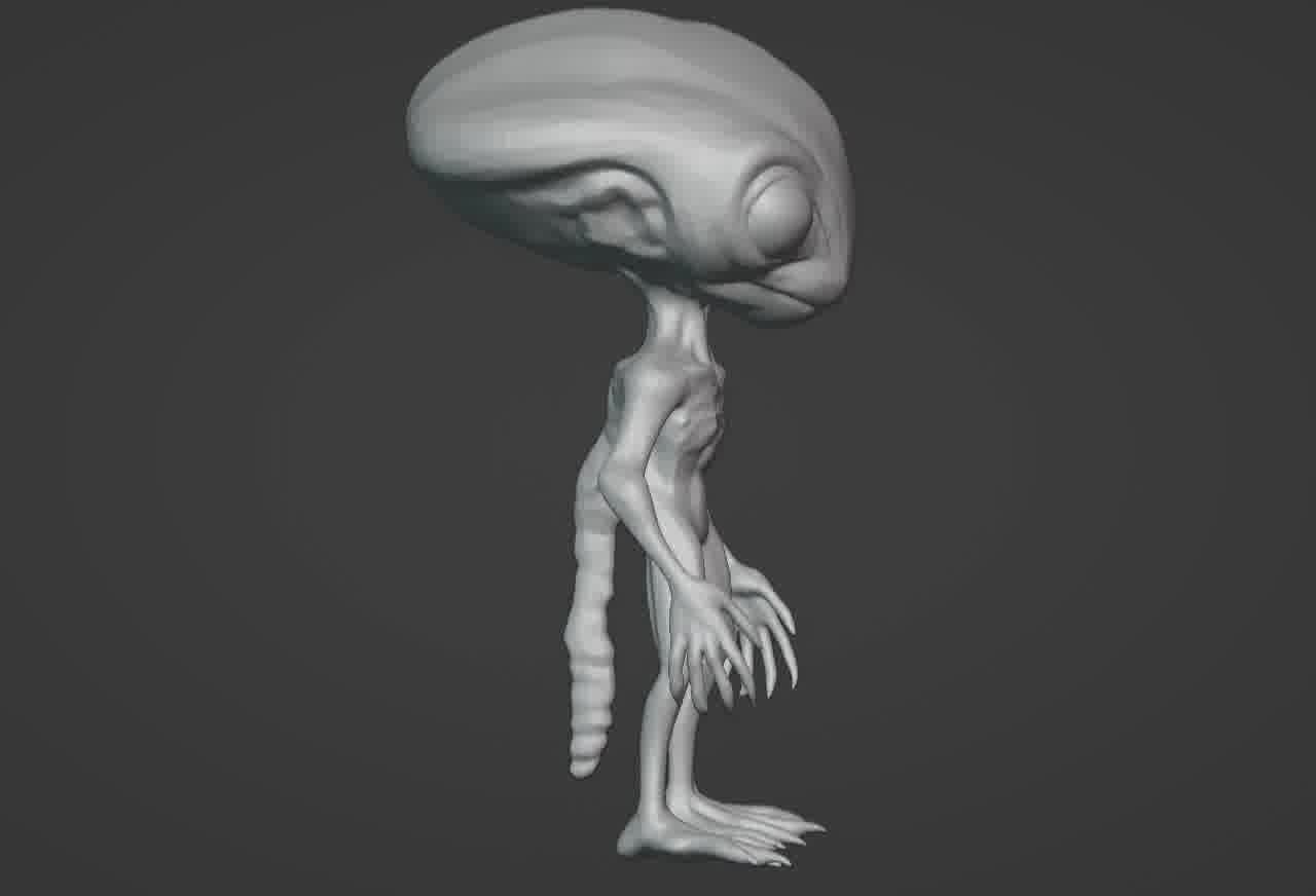 Realistic Gray Alien 3D print model_11
