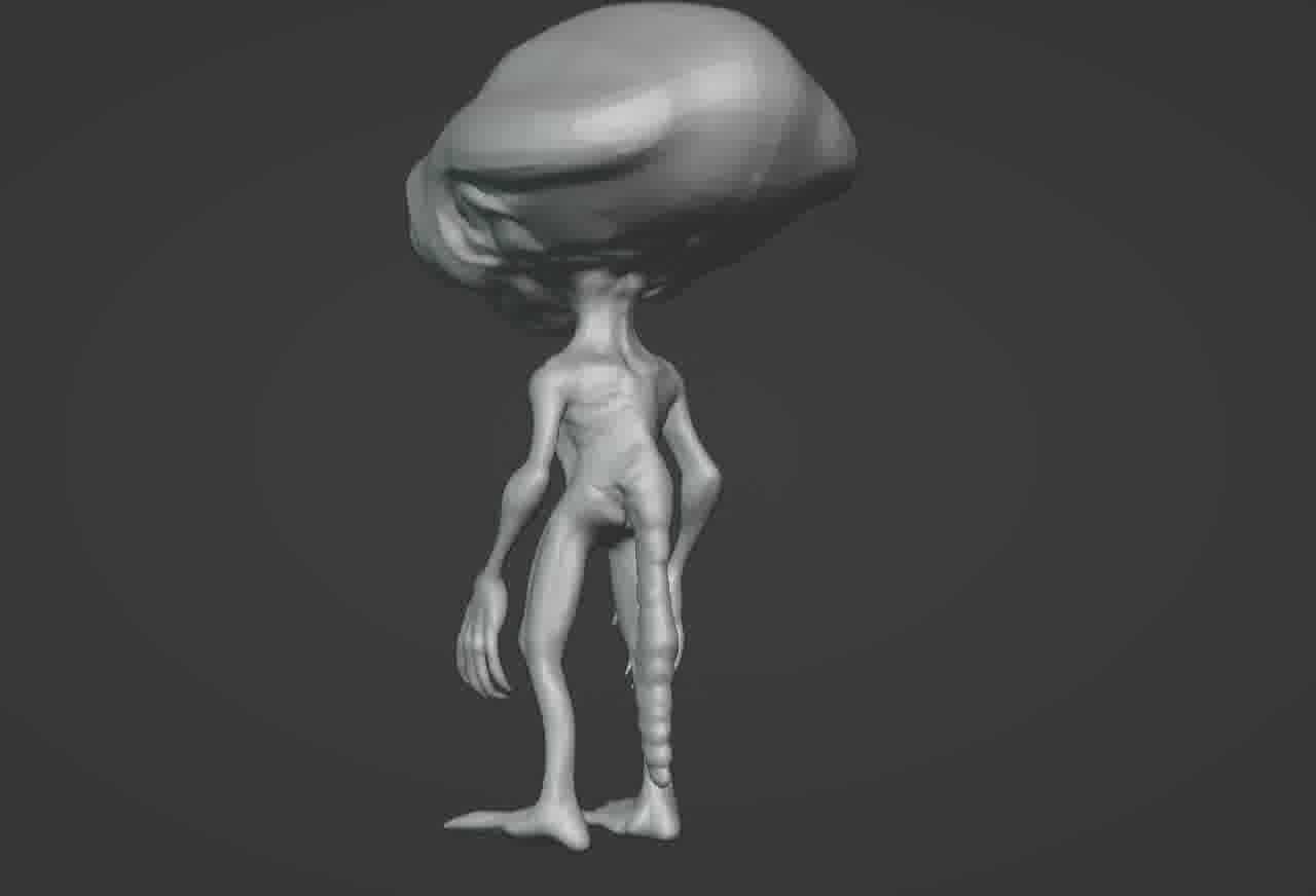 Realistic Gray Alien 3D print model_27
