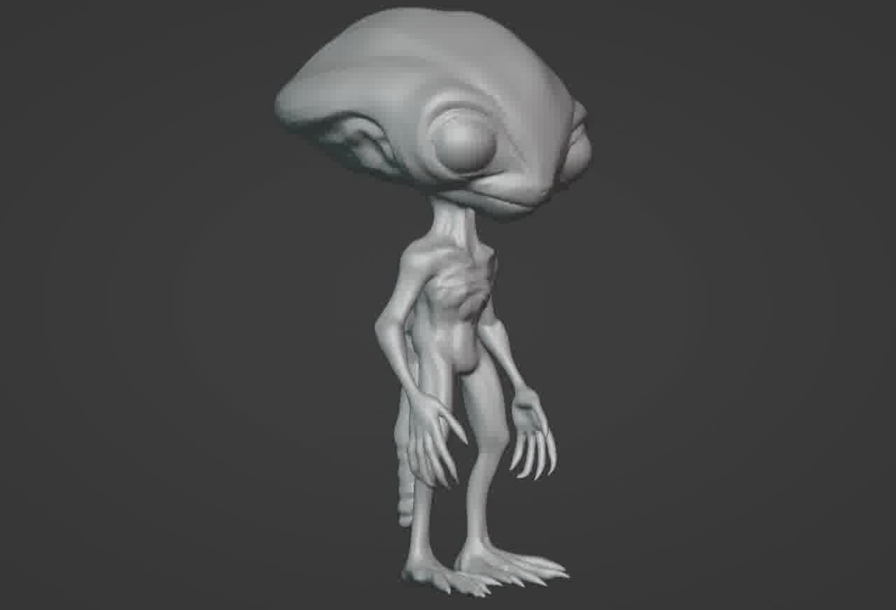 Realistic Gray Alien 3D print model_49