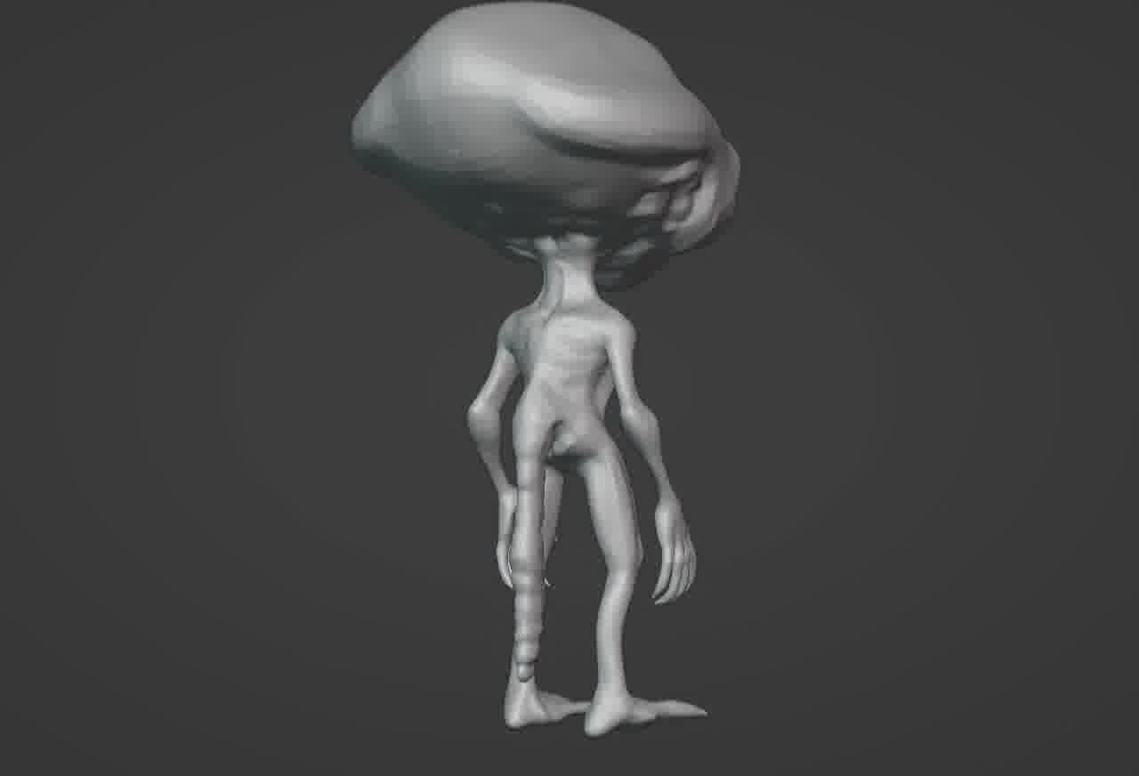 Realistic Gray Alien 3D print model_19
