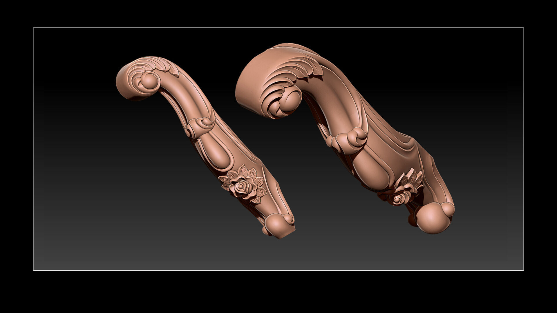 Classic Table and Chair Leg Model Kit -063 3D print model_8