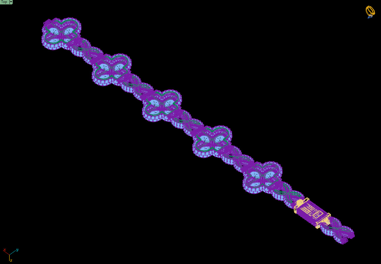 Custom Pear Four leaf Clover Bracelets - Pear leaf Bracelets  3D print model_17