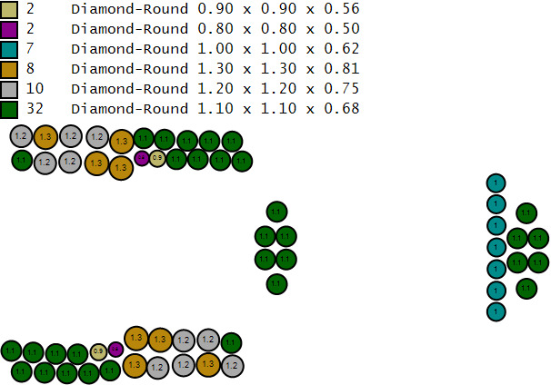 Custom Pear Four leaf Clover Bracelets - Pear leaf Bracelets  3D print model_21