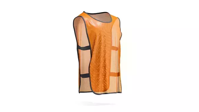 Orange Football Team Practice Vest - sports bib with elastic