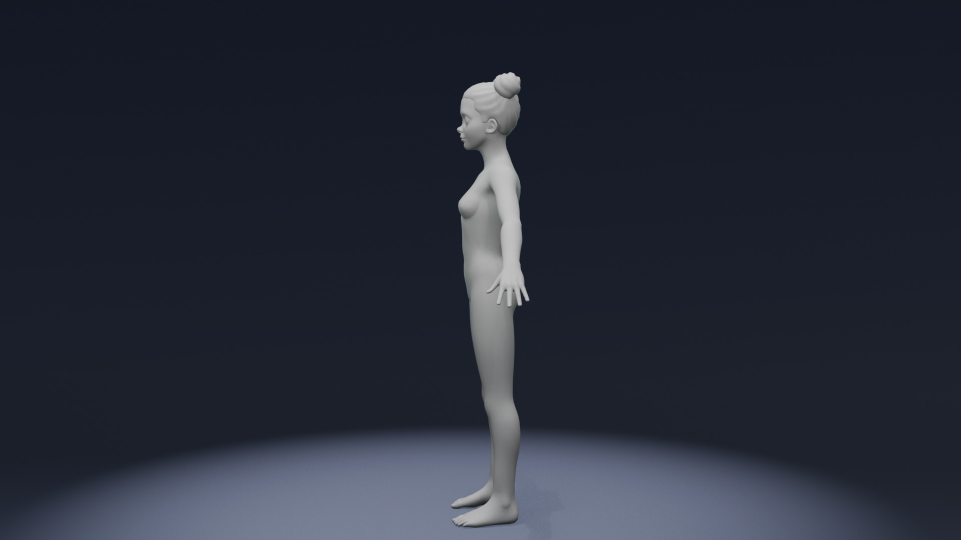 Stylized Human Body Base Mesh 3D Model Pack Rigged IK FK Switch Low-poly 3D model_45