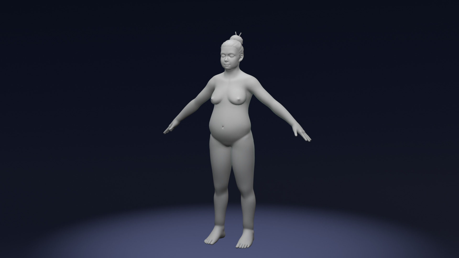 Stylized Human Body Base Mesh 3D Model Pack Rigged IK FK Switch Low-poly 3D model_66