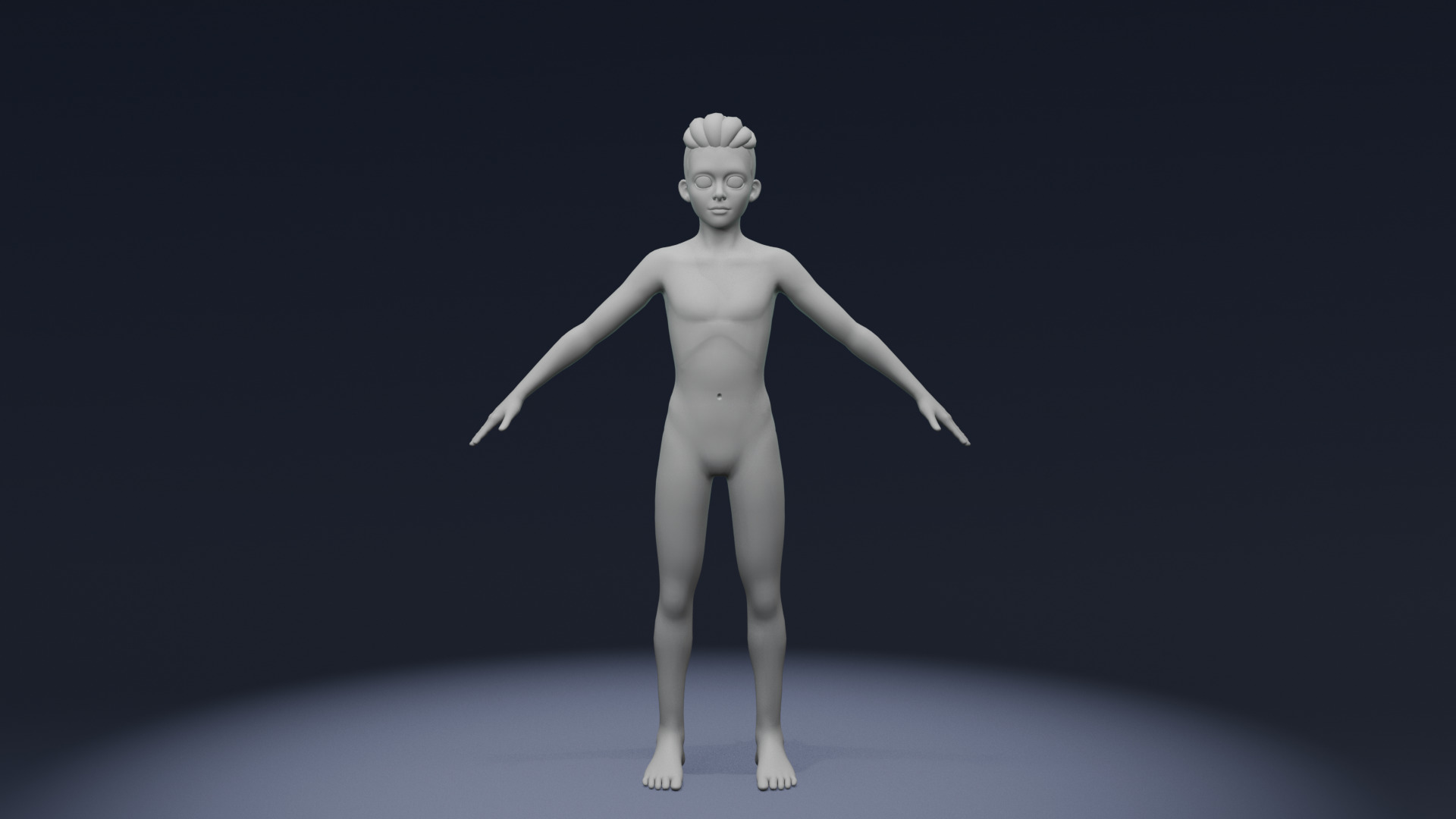 Stylized Human Body Base Mesh 3D Model Pack Rigged IK FK Switch Low-poly 3D model_37