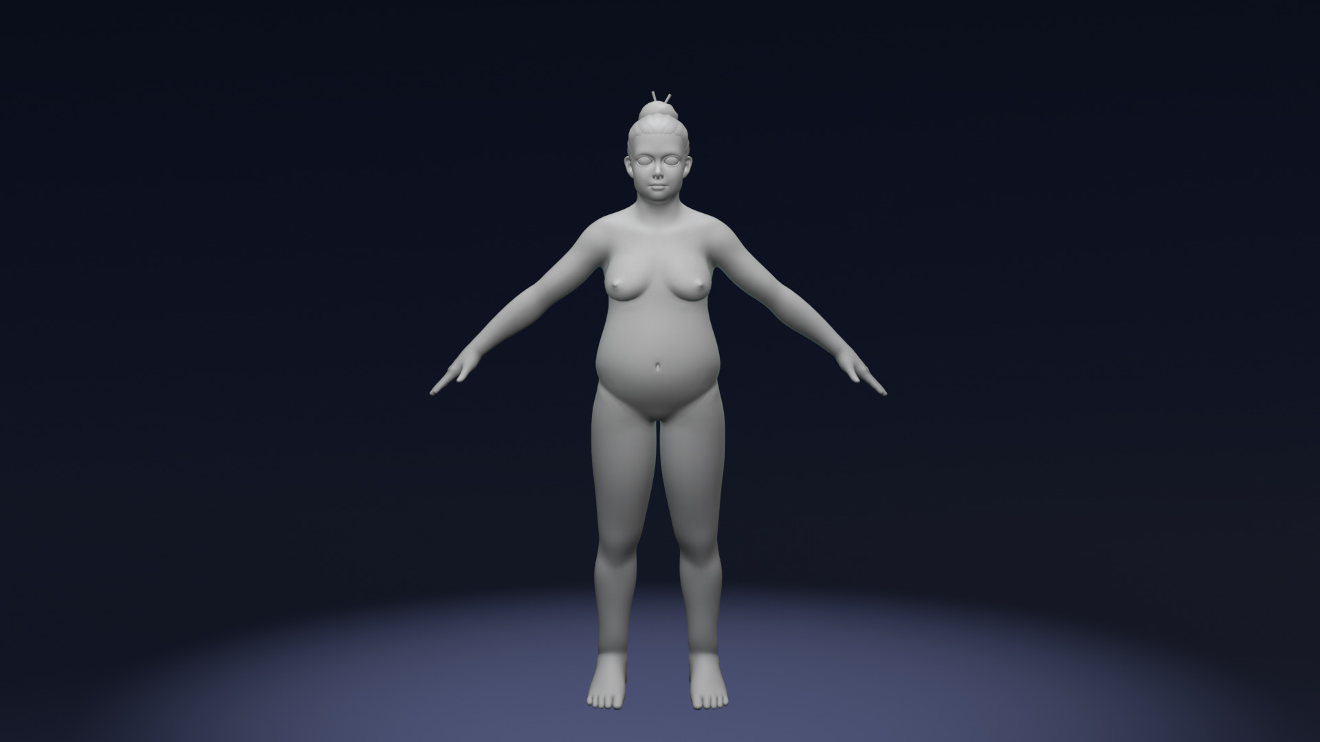 Stylized Human Body Base Mesh 3D Model Pack Rigged IK FK Switch Low-poly 3D model_67