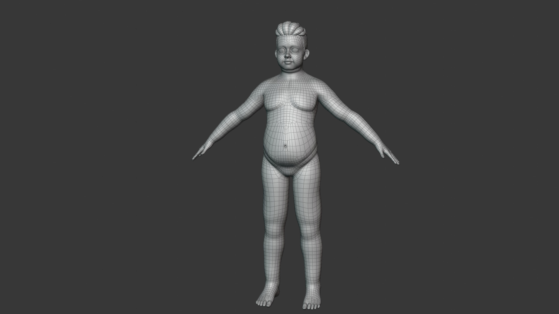 Stylized Human Body Base Mesh 3D Model Pack Rigged IK FK Switch Low-poly 3D model_76