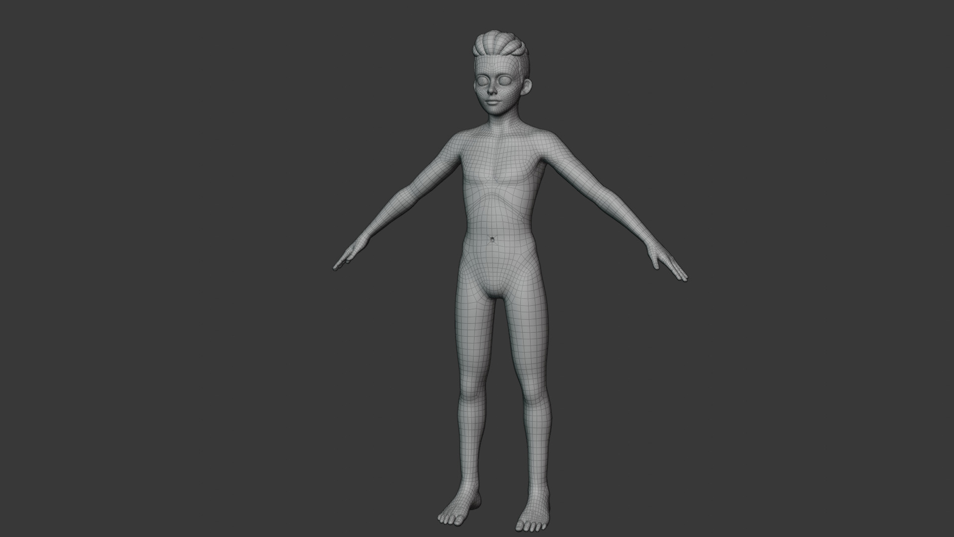 Stylized Human Body Base Mesh 3D Model Pack Rigged IK FK Switch Low-poly 3D model_40