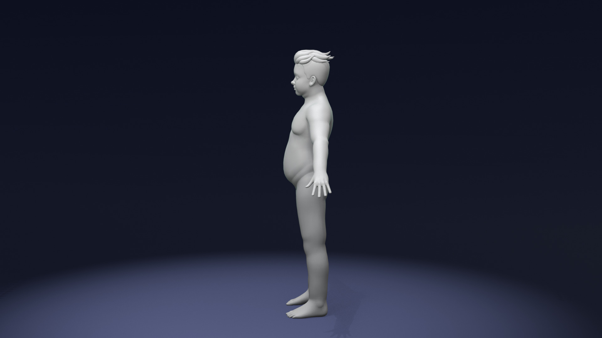 Stylized Human Body Base Mesh 3D Model Pack Rigged IK FK Switch Low-poly 3D model_75