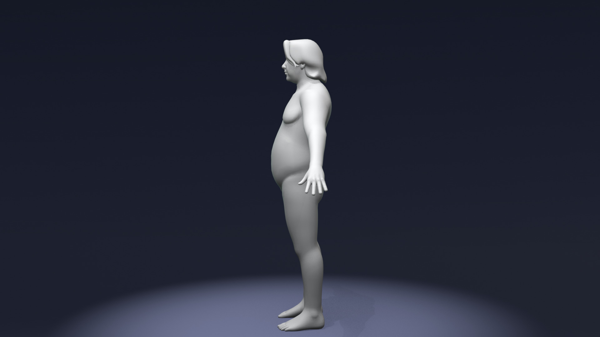 Stylized Human Body Base Mesh 3D Model Pack Rigged IK FK Switch Low-poly 3D model_63