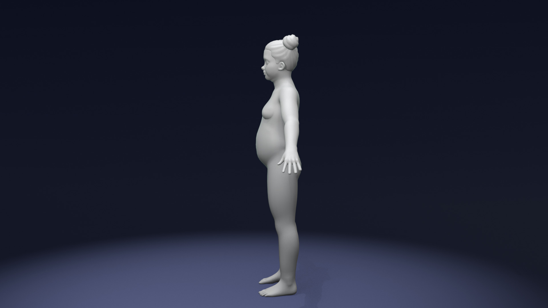 Stylized Human Body Base Mesh 3D Model Pack Rigged IK FK Switch Low-poly 3D model_81