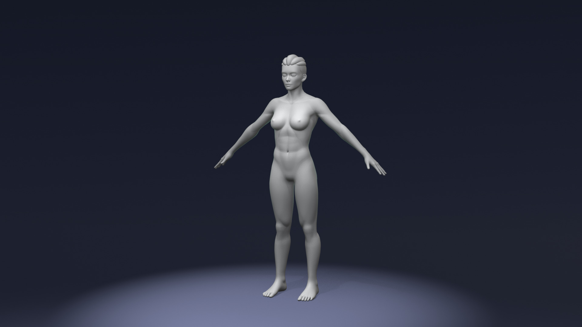 Stylized Human Body Base Mesh 3D Model Pack Rigged IK FK Switch Low-poly 3D model_48