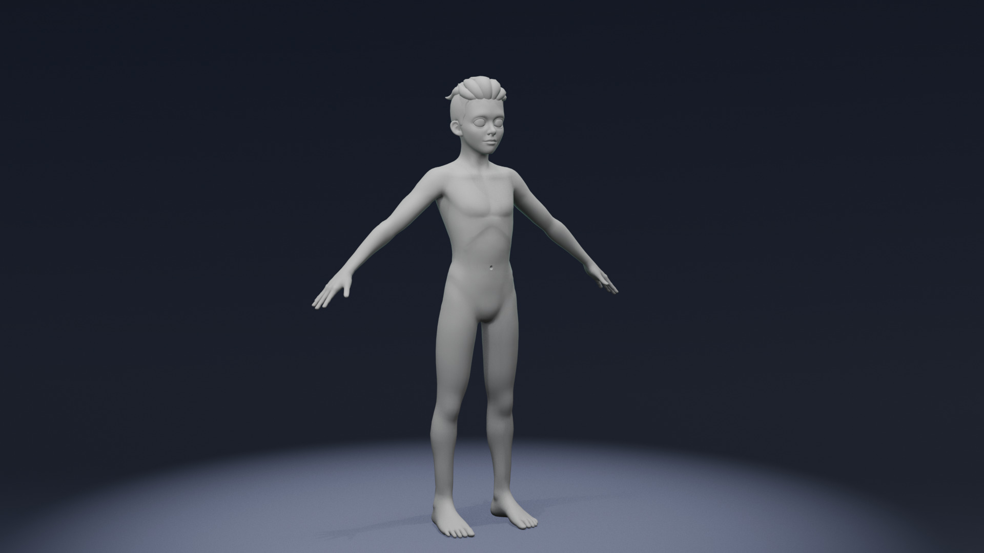 Stylized Human Body Base Mesh 3D Model Pack Rigged IK FK Switch Low-poly 3D model_38