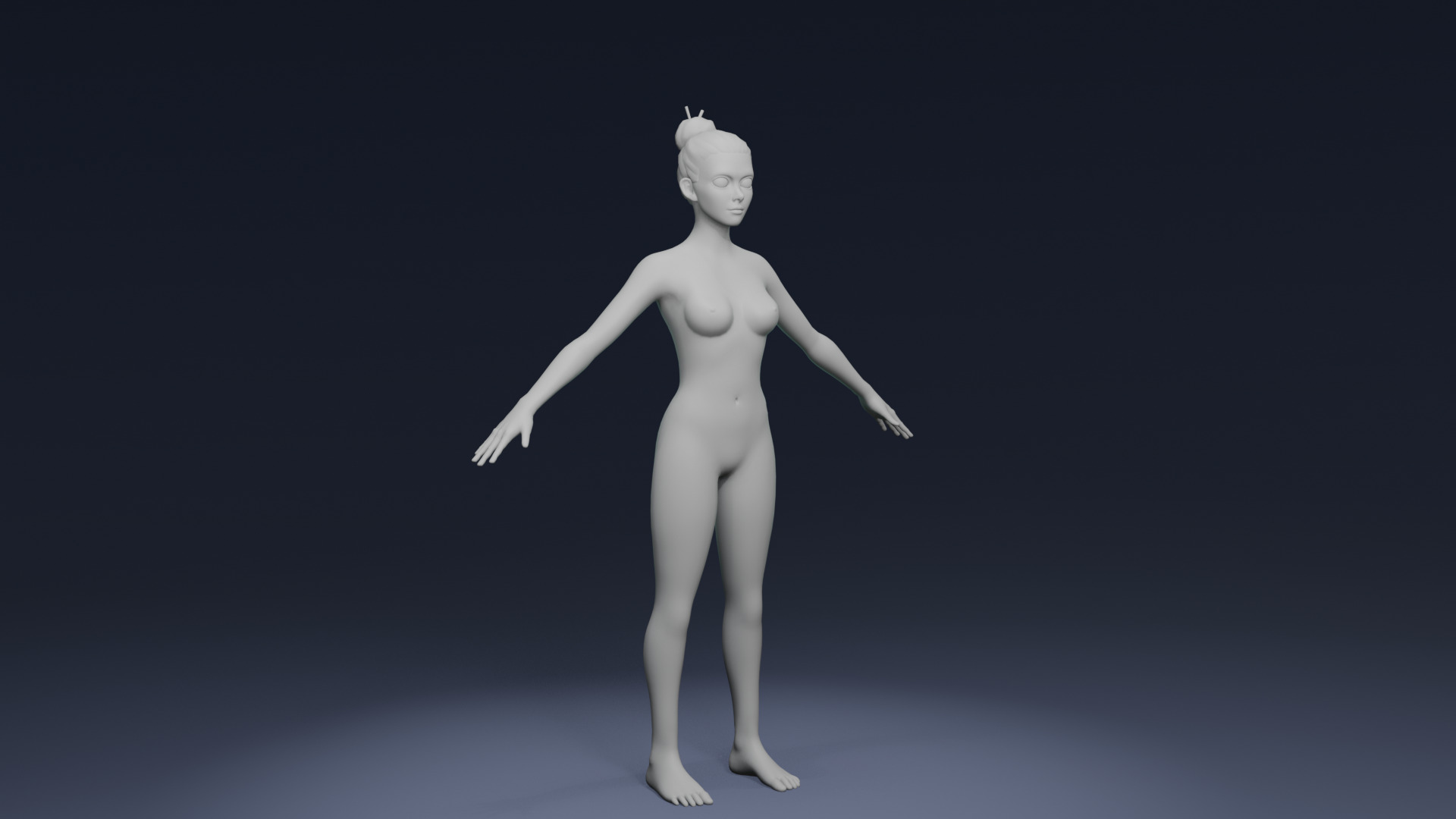 Stylized Human Body Base Mesh 3D Model Pack Rigged IK FK Switch Low-poly 3D model_32