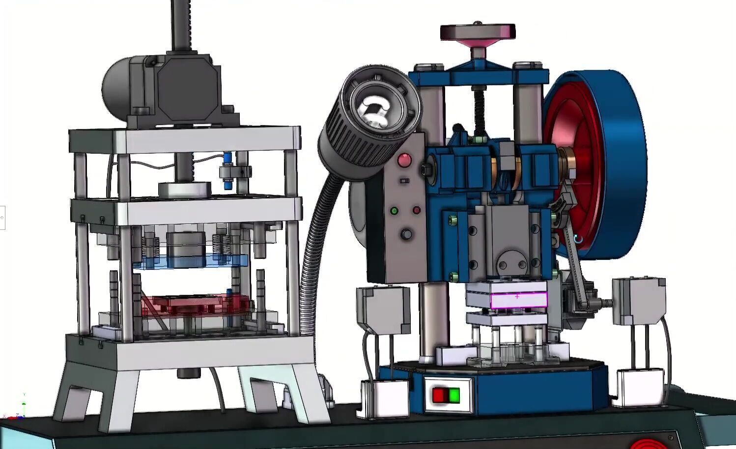 Compact Mini Punch Press Machine for Sheet Metal and  Forming 3D model_1