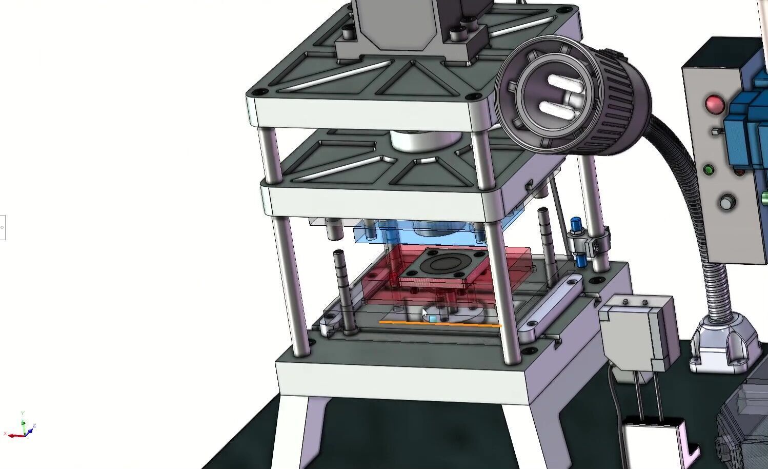 Compact Mini Punch Press Machine for Sheet Metal and  Forming 3D model_16