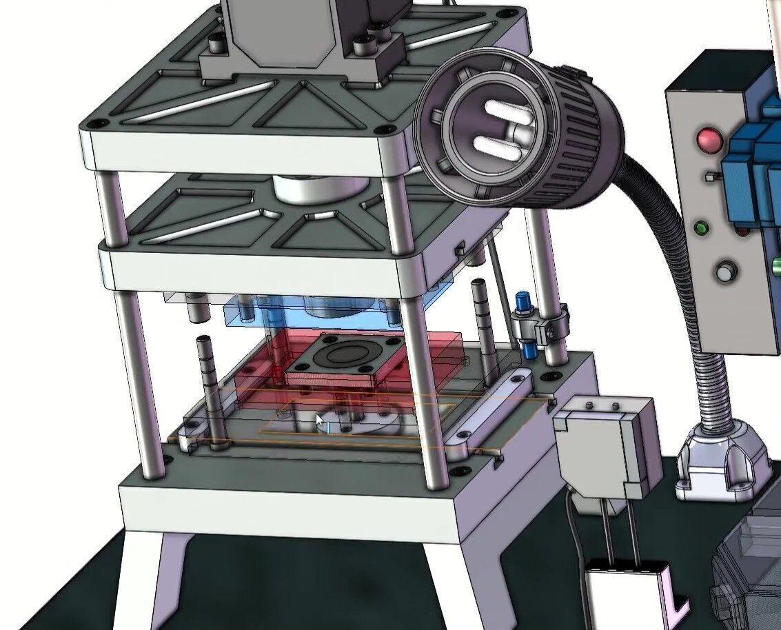 Compact Mini Punch Press Machine for Sheet Metal and  Forming 3D model_18