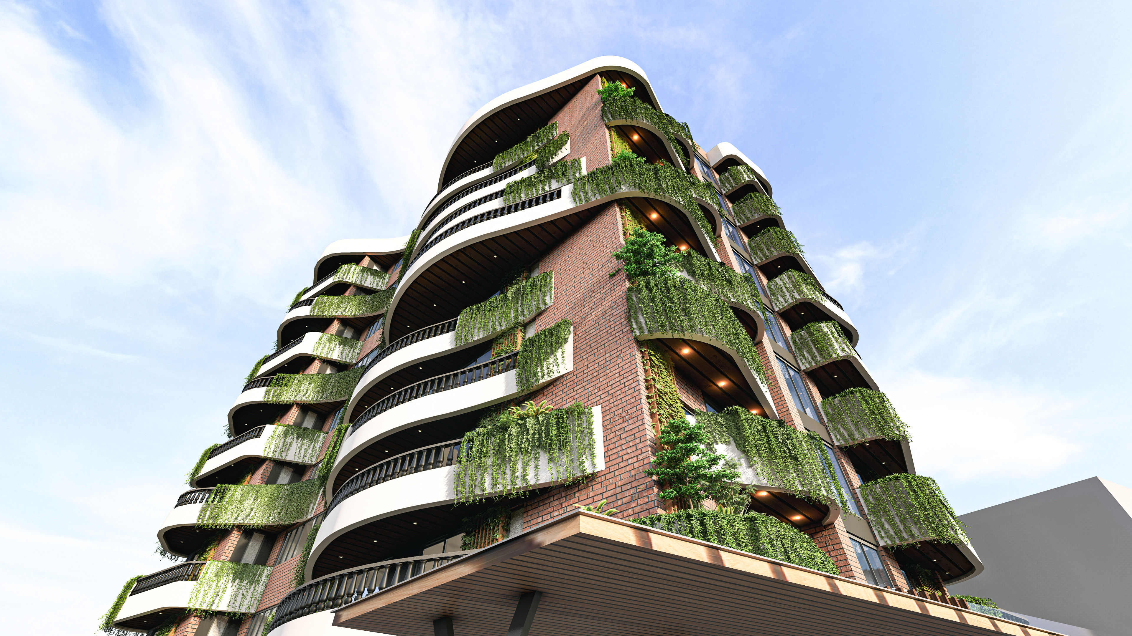MODERN APARTMENT BUILDING 3D model_2