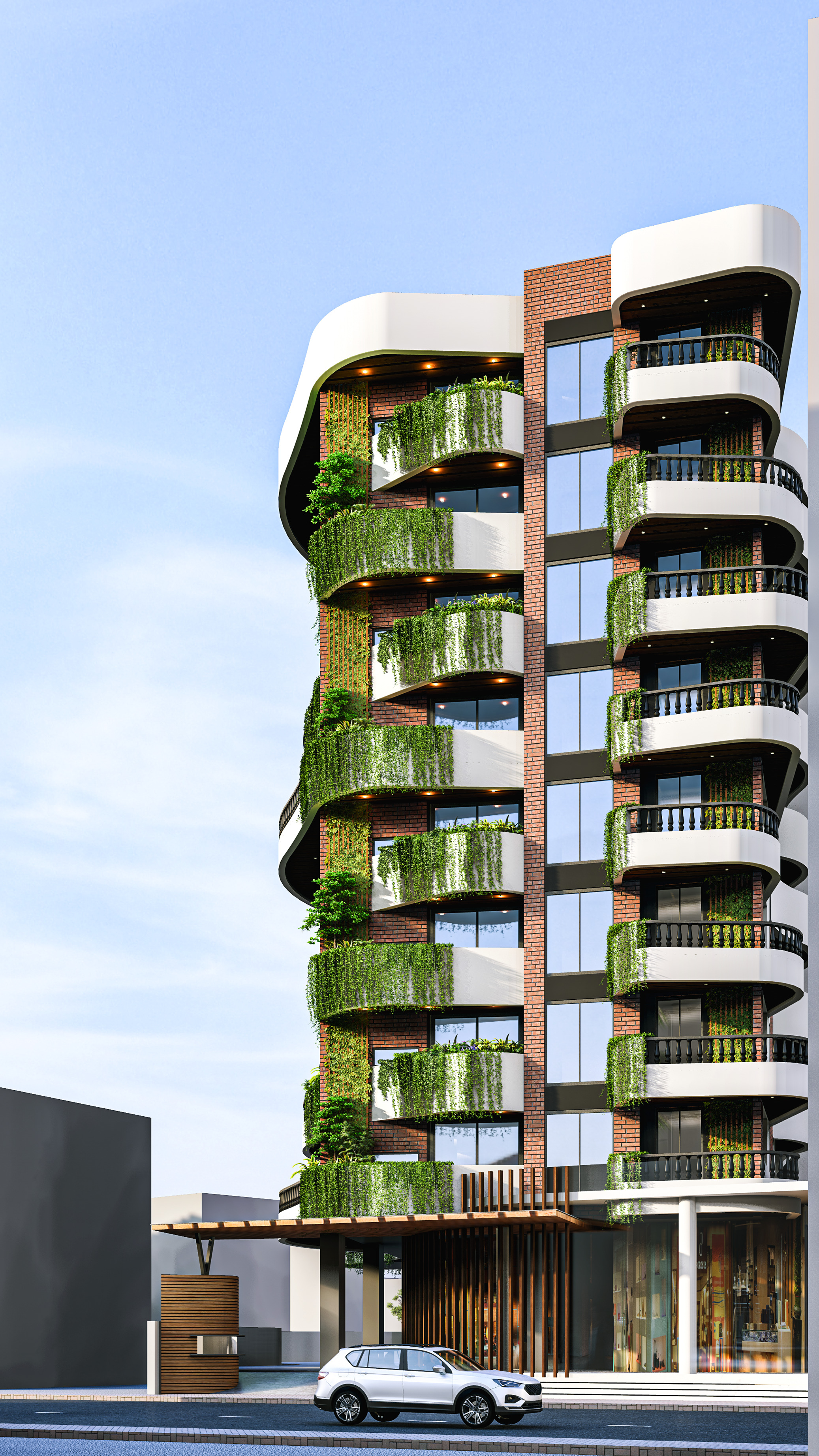 MODERN APARTMENT BUILDING 3D model_6