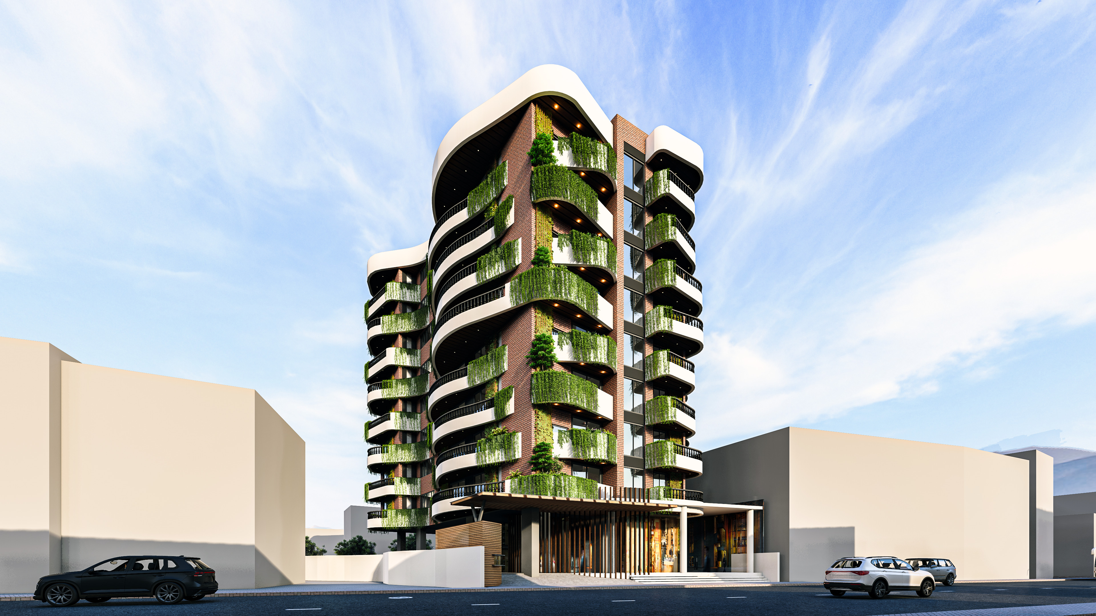 MODERN APARTMENT BUILDING 3D model_3