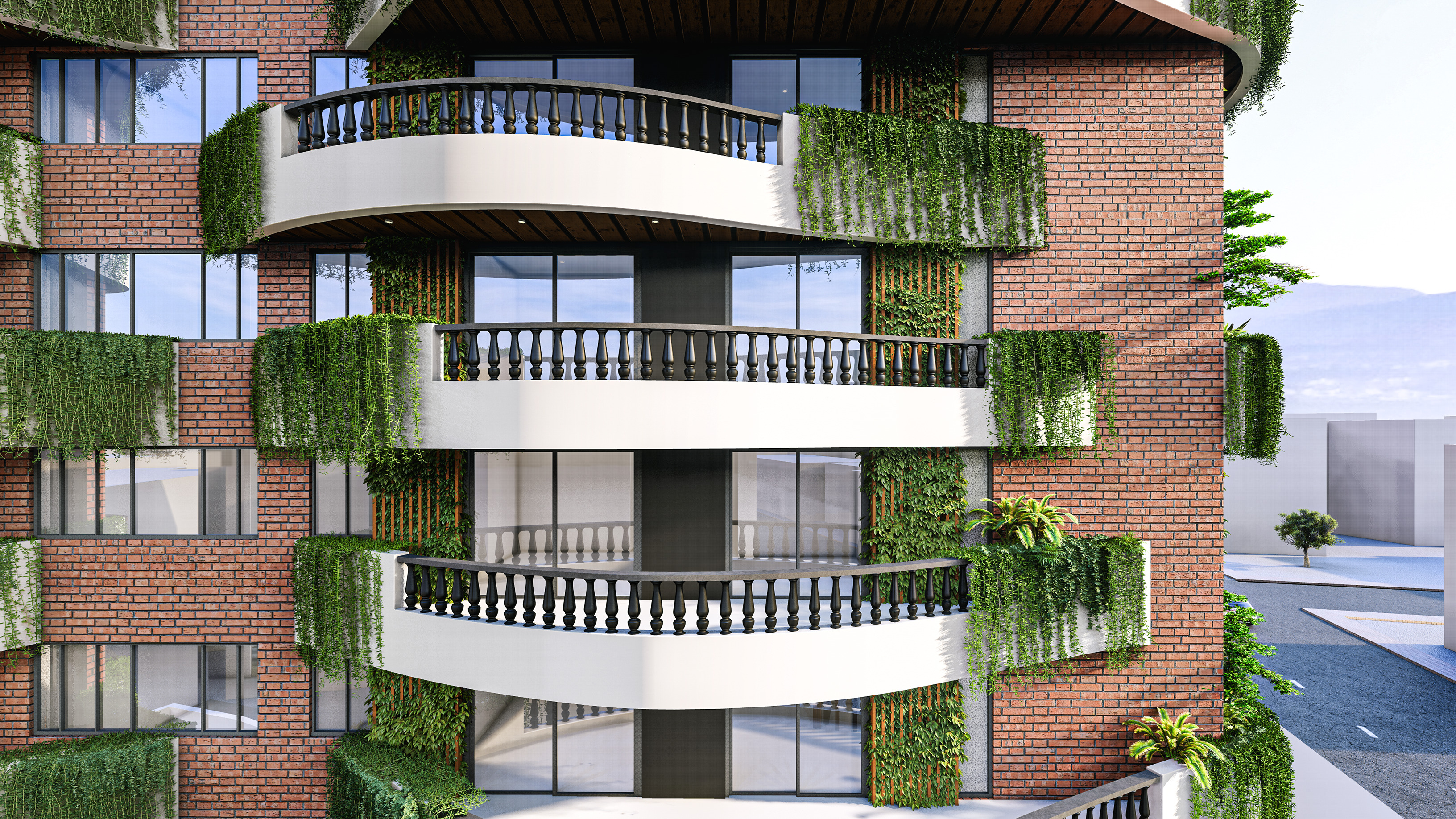 MODERN APARTMENT BUILDING 3D model_9