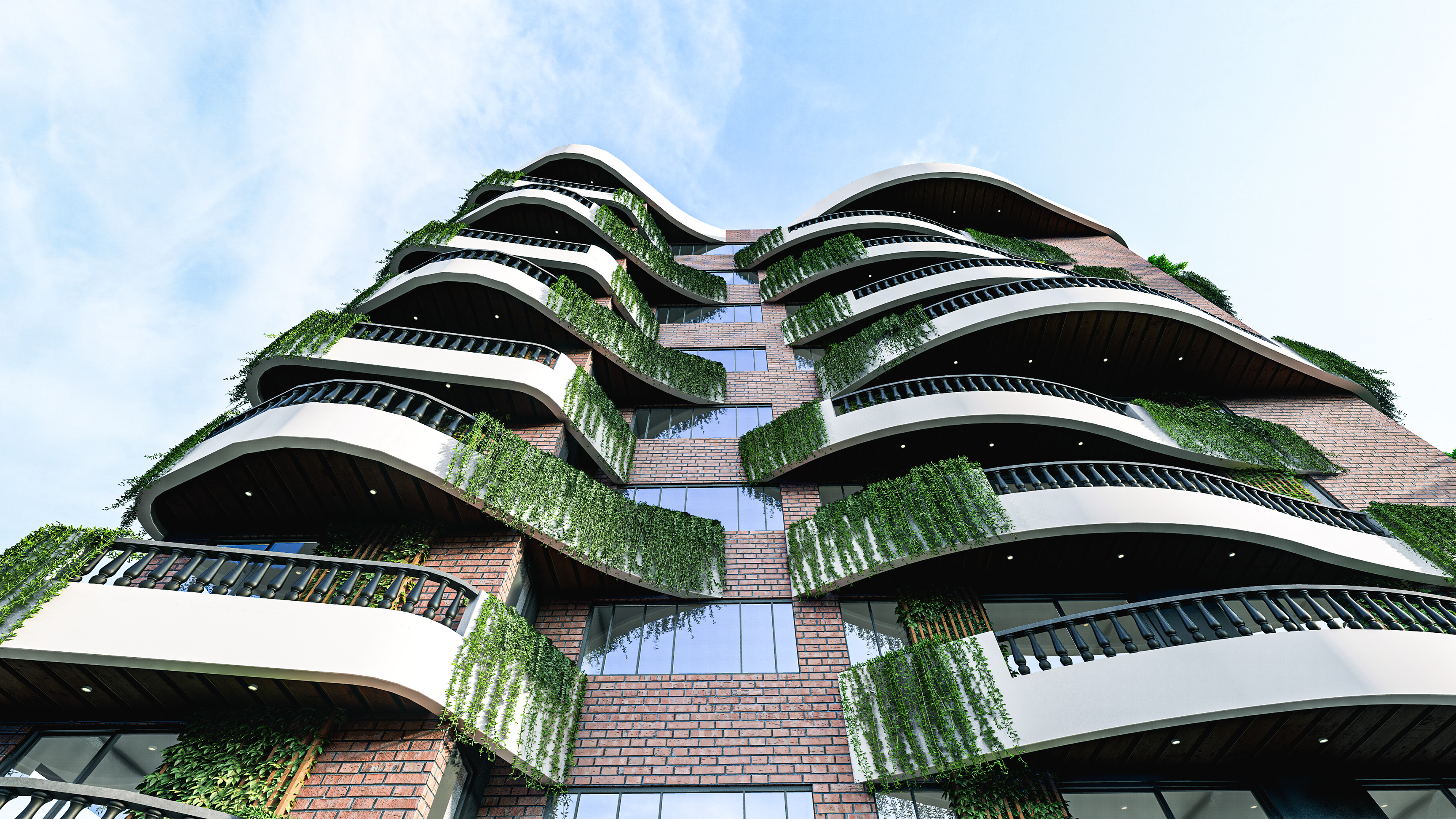 MODERN APARTMENT BUILDING 3D model_1