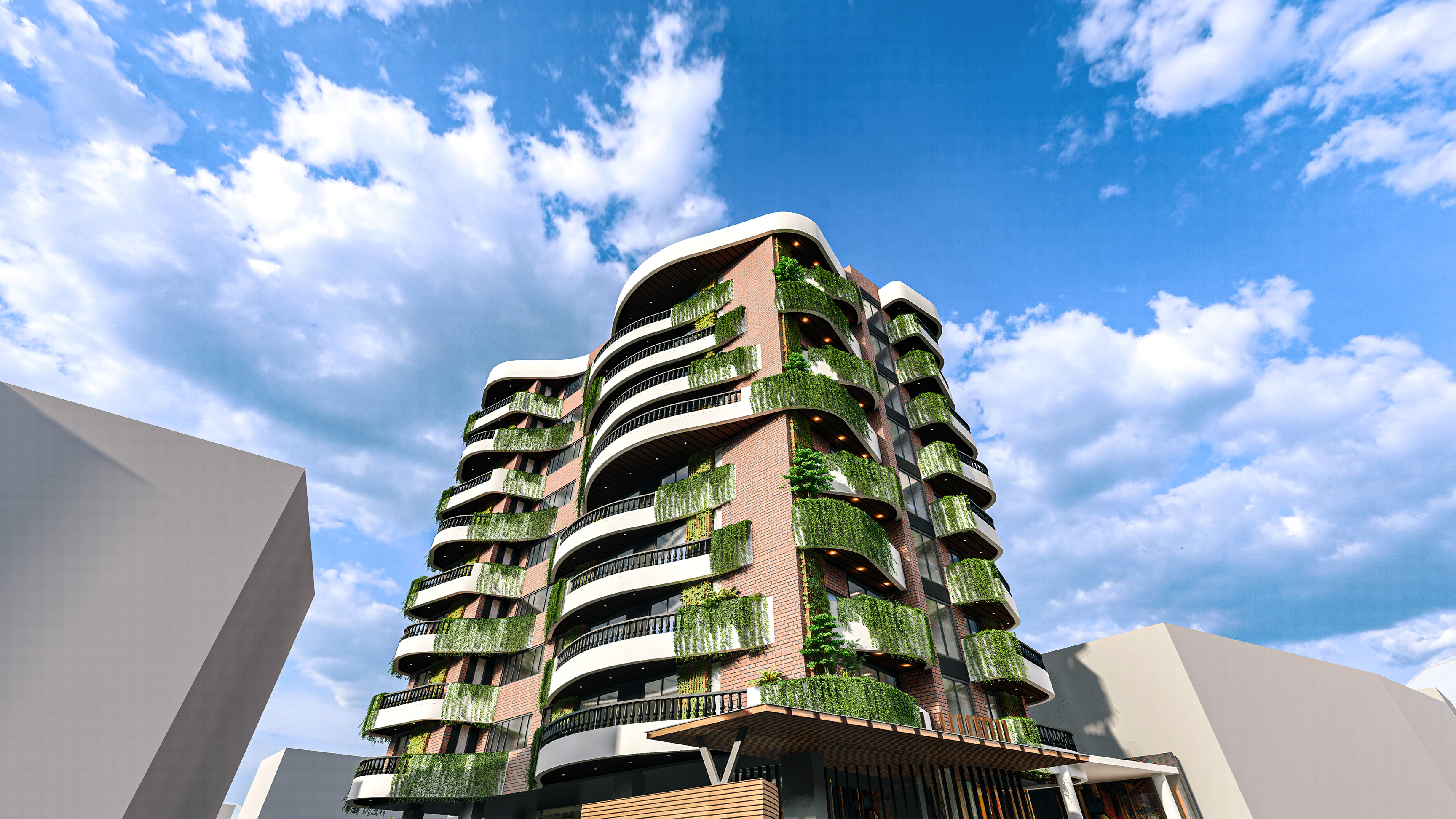 MODERN APARTMENT BUILDING 3D model_4